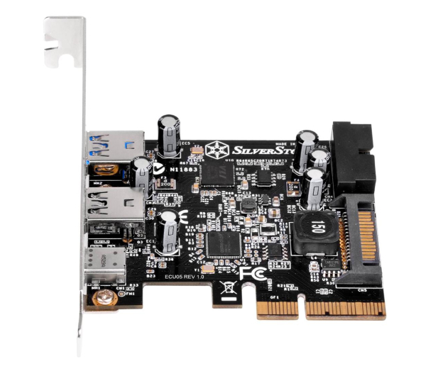 SilverStone 1x USB3.1 Typ-C + 2x USB3.0 + 2x wewnętrzne USB3.0 - PCIe - 1187010 - zdjęcie 3